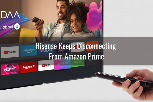 Holding a remote while pointing in the TV