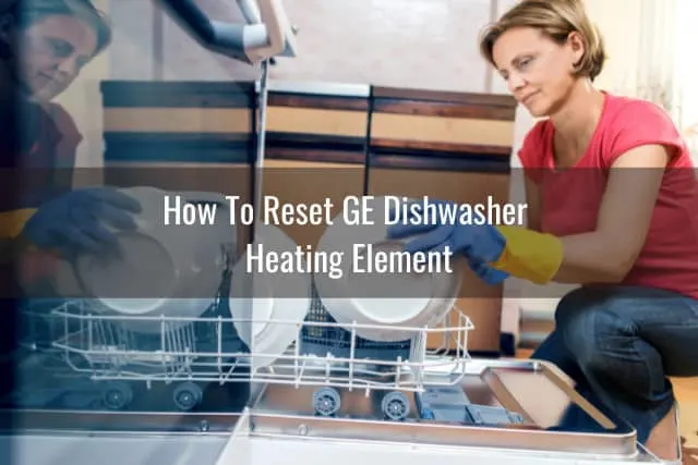 Woman putting plates in the dishwasher
