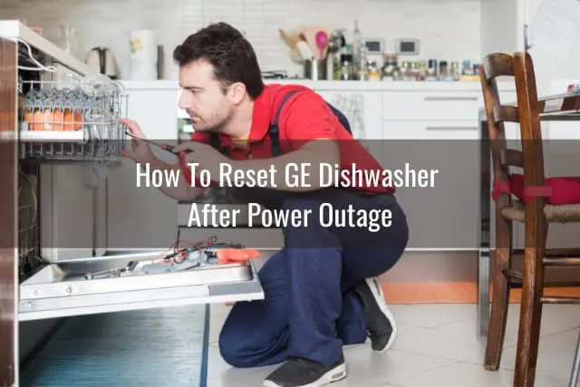 Man fixing the dishwasher
