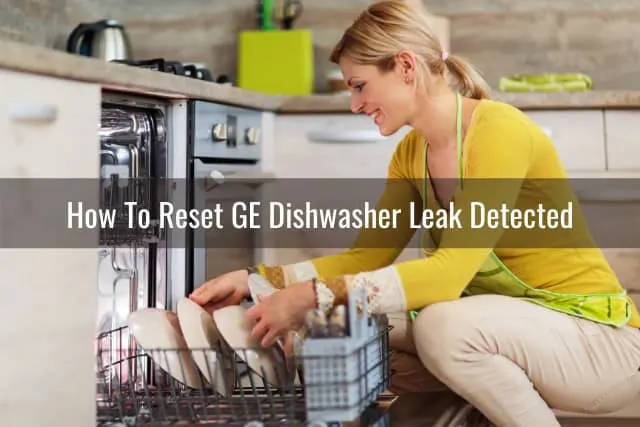 Woman putting plates in the dishwasher