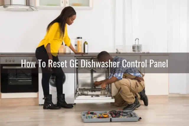 Man fixing the dishwasher