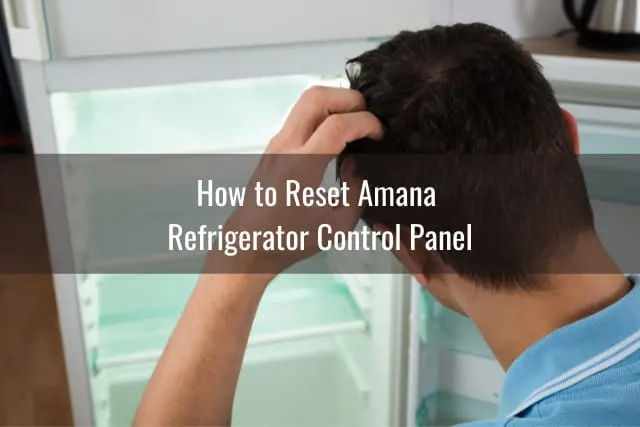 Confused man looking at the refrigerator