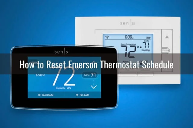 Two black and white thermostat