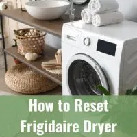 White dryer with towel on the upper