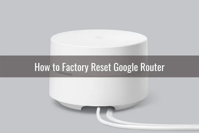 White google wifi on the table