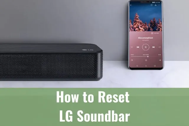 Black LG Soundbar on the Table