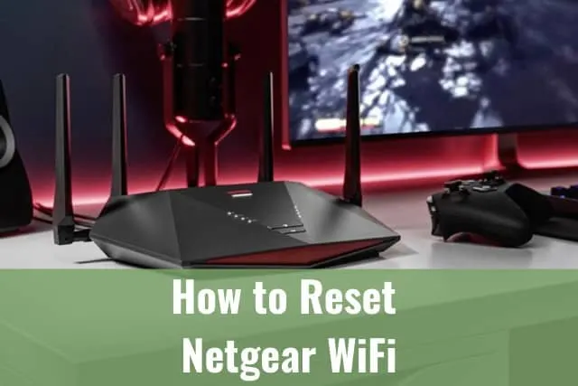 Black netgear wifi on the table