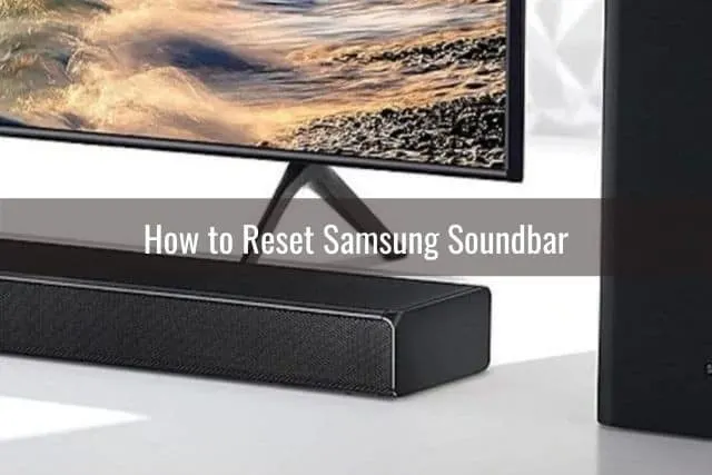 Corners of TV and soundbar speakers