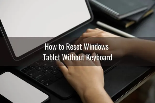 Black tablet with keyboard