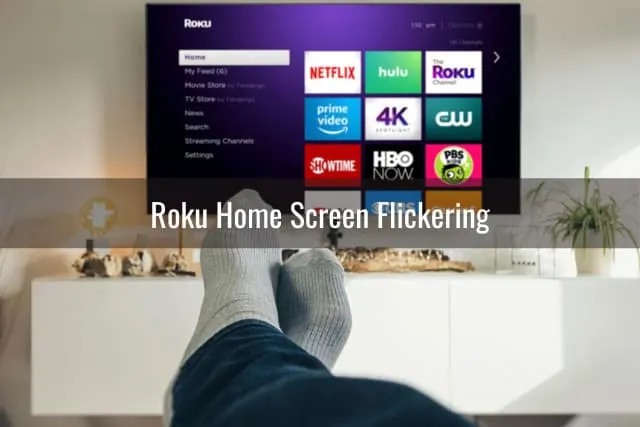 Flatscreen tv in the living room