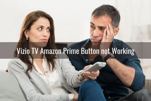Confused couple while watching tv