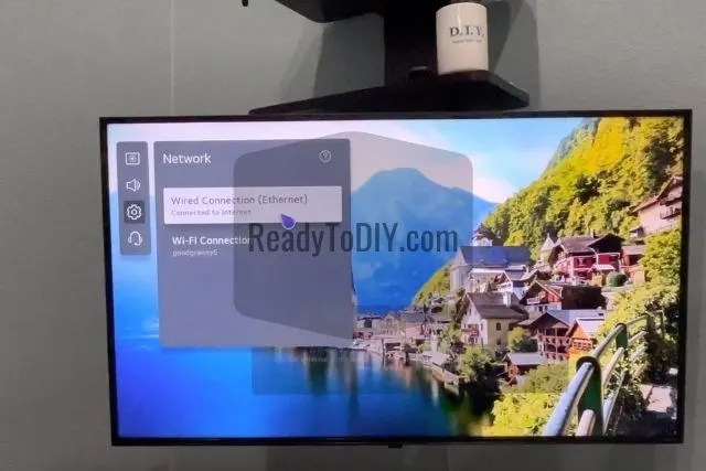 LG TV Network Wired Connection Screen