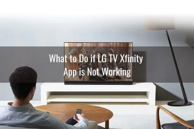 Man watching Flatscreen Tv
