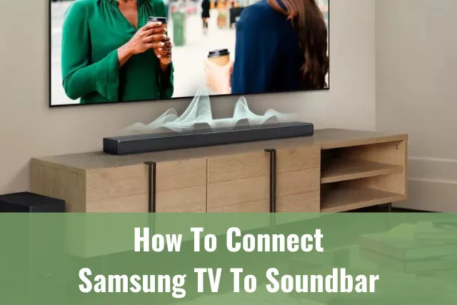 Soundbar below the flat screen TV