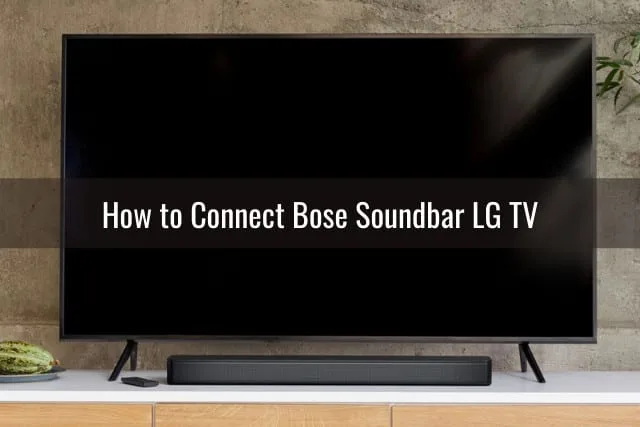 Soundbar below the flat screen TV