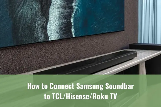 Flatscreen tv with soundbar below