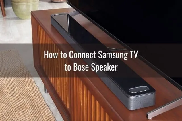 TV soundbar on console stand