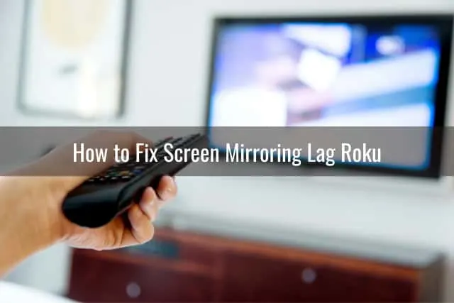 Holding a remote while pointing in the TV