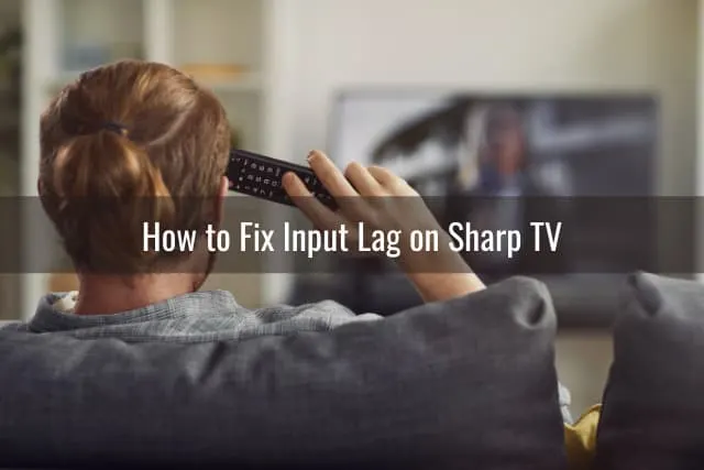 Holding a remote while pointing in the TV