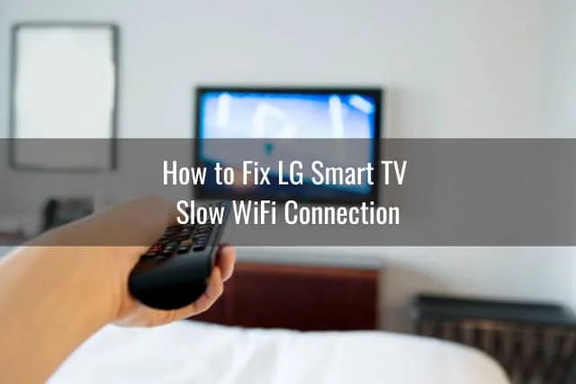 Holding a remote while pointing in the TV