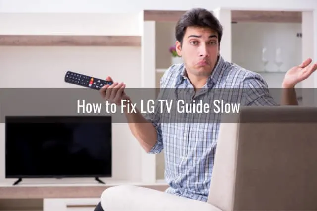 Confused Man while watching TV