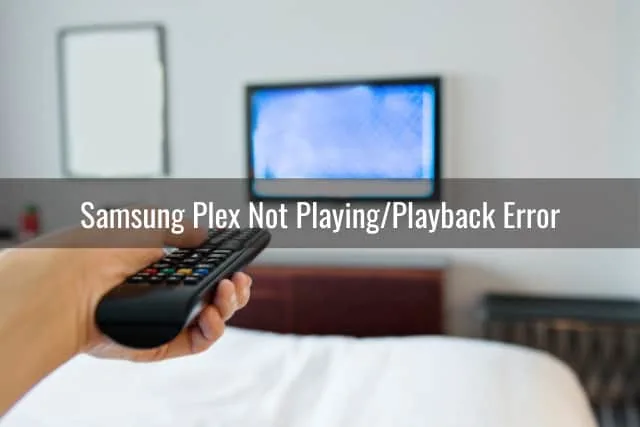 Holding a remote while pointing in the TV