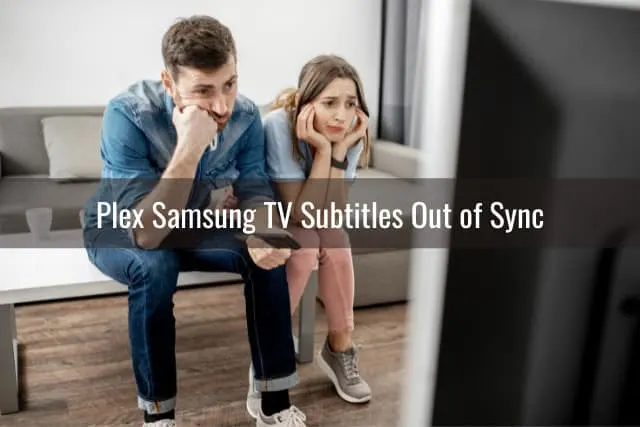 Confused couple while watching tv