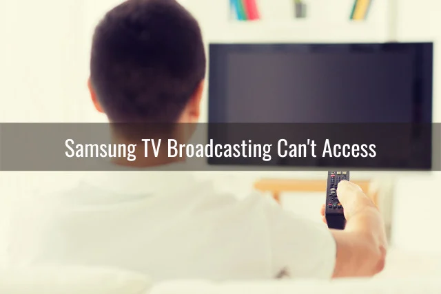 Holding a remote while pointing in the TV