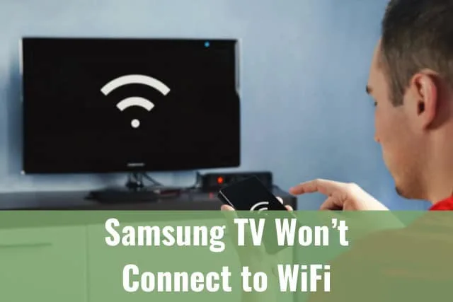 Man connecting TV on wifi