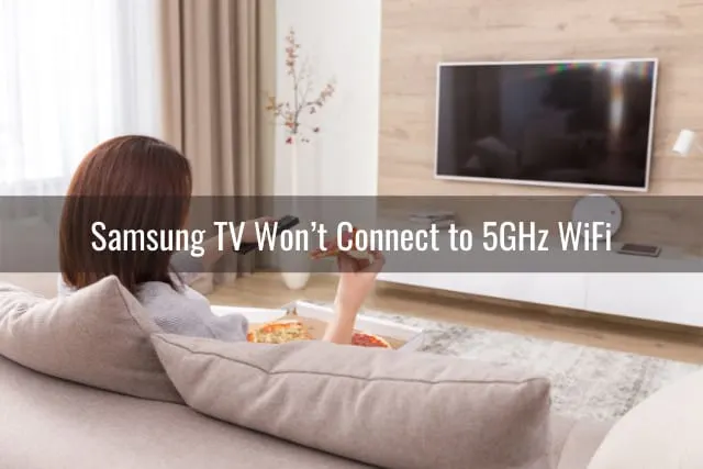 Woman watching tv