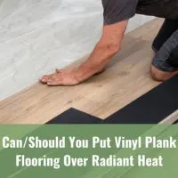 Man putting vinyl plank