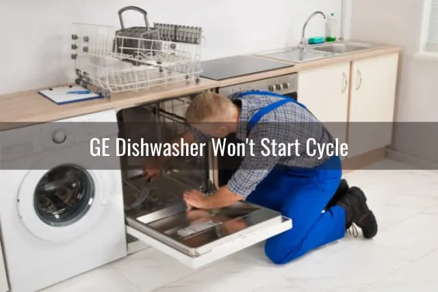 Man fixing the dishwasher
