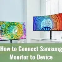 Black monitor on the table