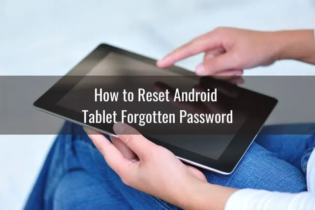 Hold a black tablet