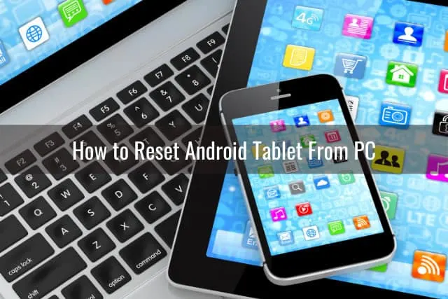 Black tablet with other devices
