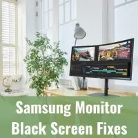 Black monitor on the table