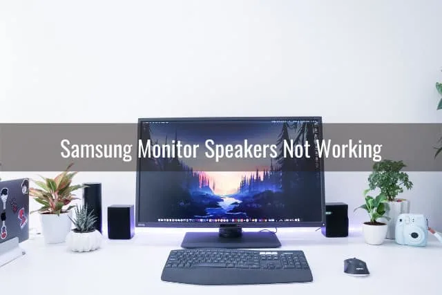 Black monitor on the table
