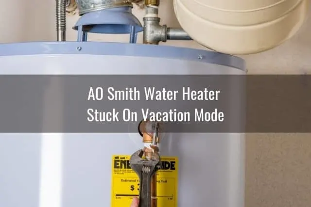 Close up of the top of water heater