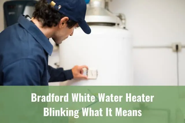 Man fixing the water heater tank