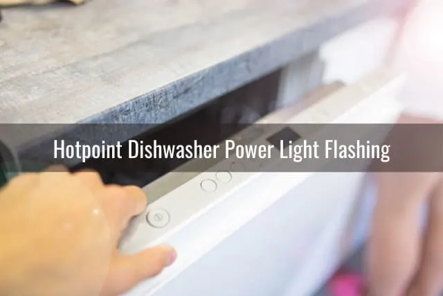 White dishwasher in the kitchen