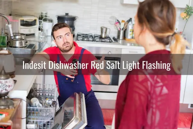 Man fixing the dishwasher