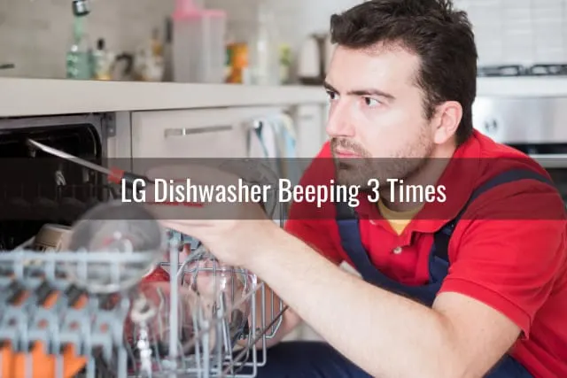 Man fixing the dishwasher