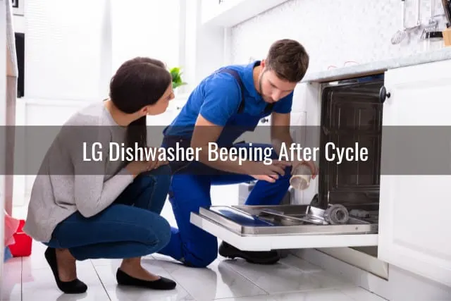 Man fixing the dishwasher