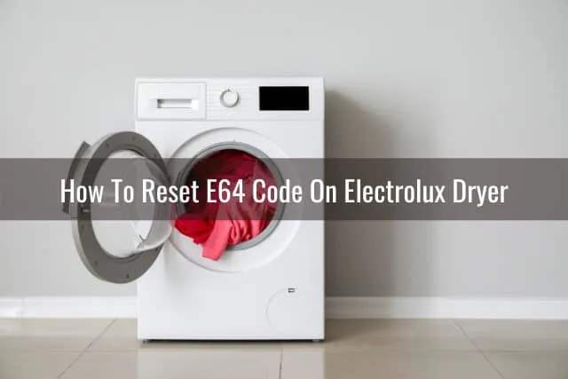 Modern dryer with clothes inside