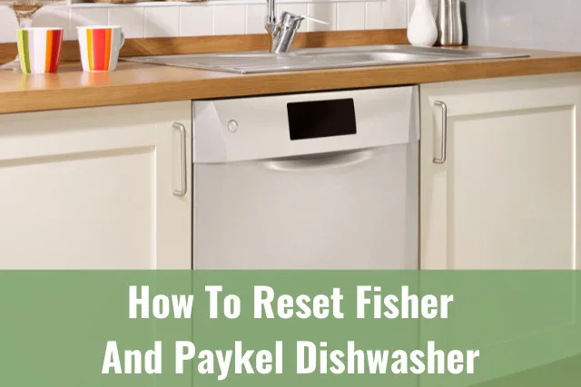 White dishwasher in the kitchen