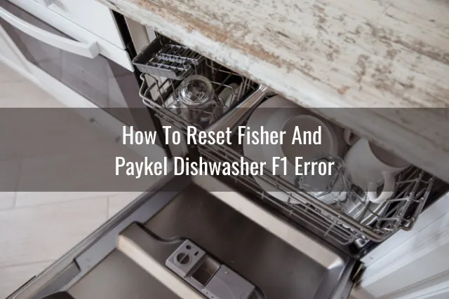 White dishwasher in the kitchen
