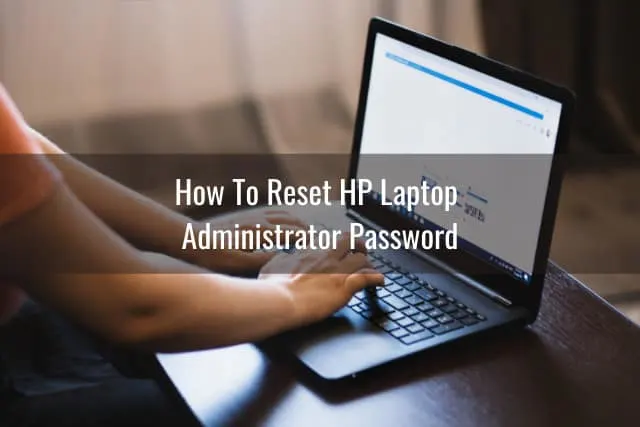 Using black laptop while on the desk