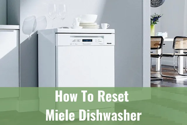 White dishwasher in the kitchen