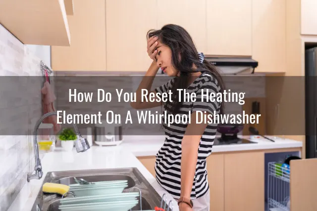 Frustrated woman looking at the dishes