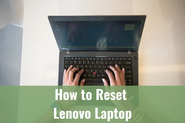 Black laptop on the desk